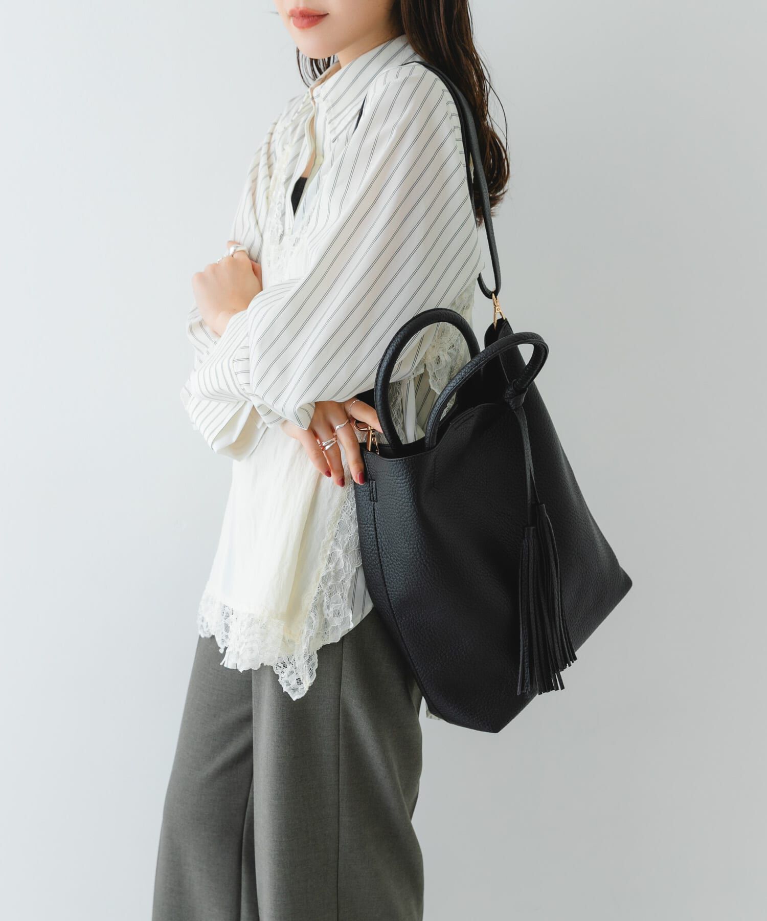 RODE SKO「タッセル軽量2WAYタテナガトートバッグ」|トートバッグ|