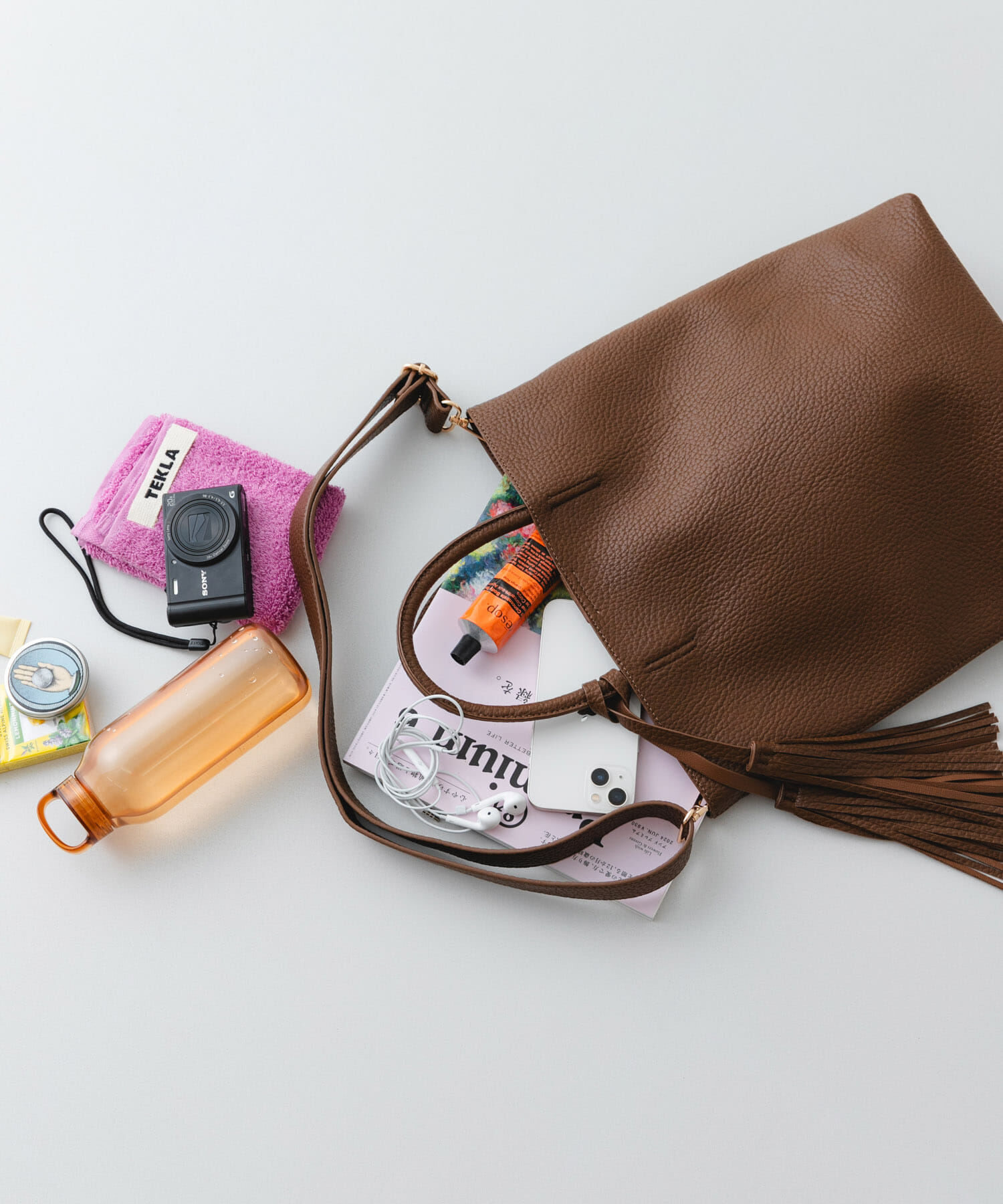 RODE SKO「タッセル軽量2WAYタテナガトートバッグ」|トートバッグ|ブラウン