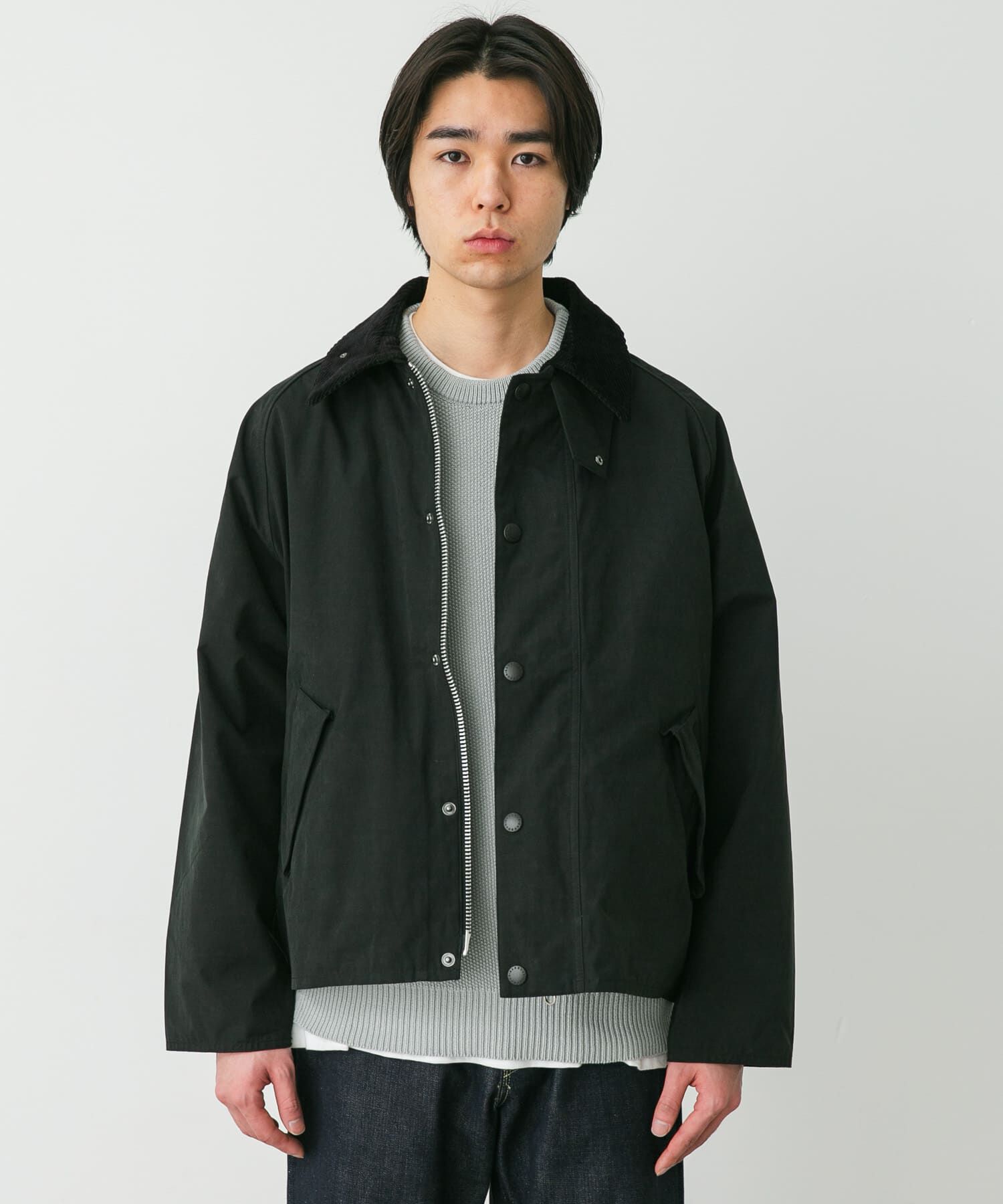URBAN RESEARCH DOORS「Barbour　OS TRANSPORTER CASUAL JACKET」|ノーカラーコート|