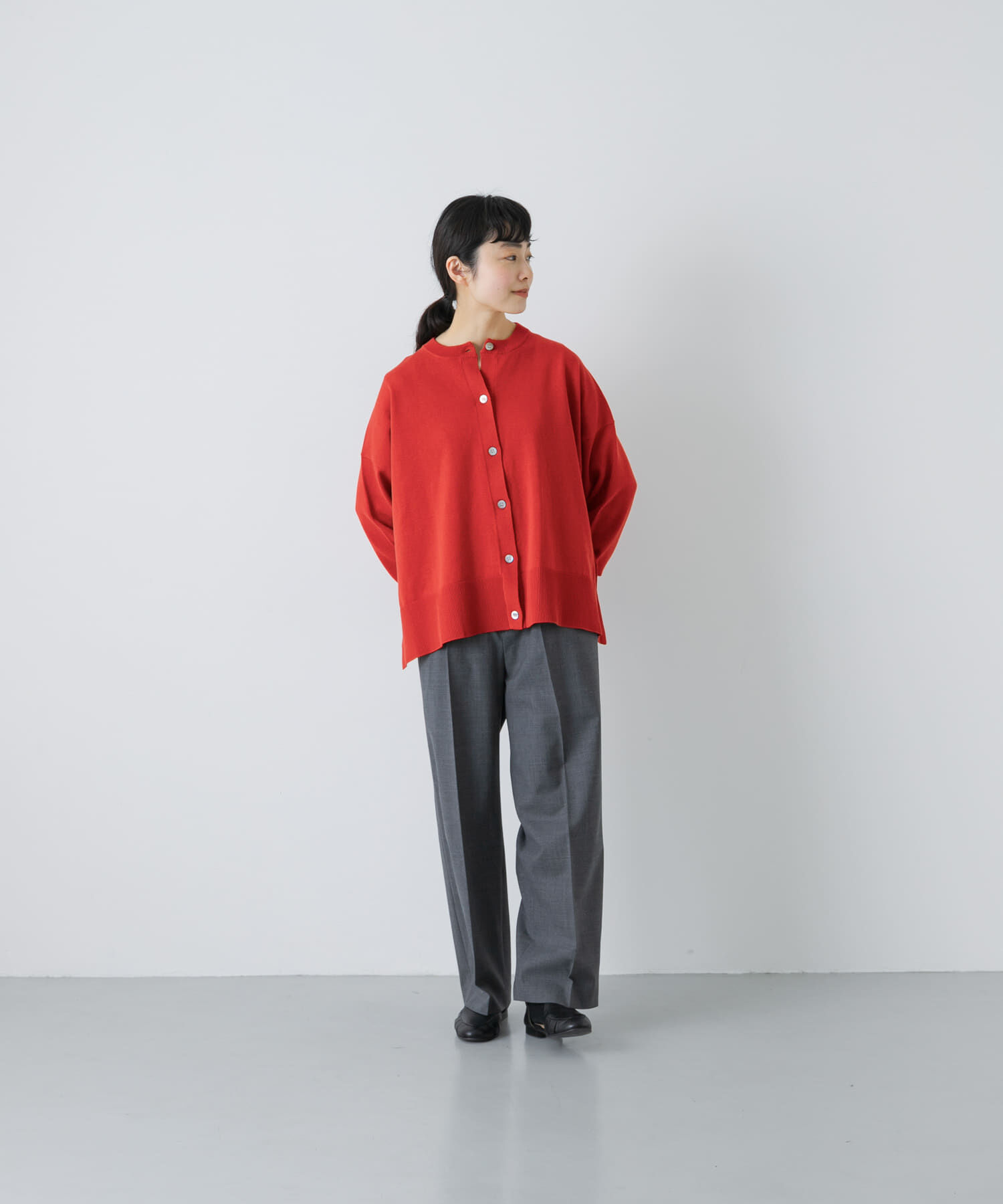 かぐれ「ハイツイストコットンワイドカーディガン」|カーディガン|