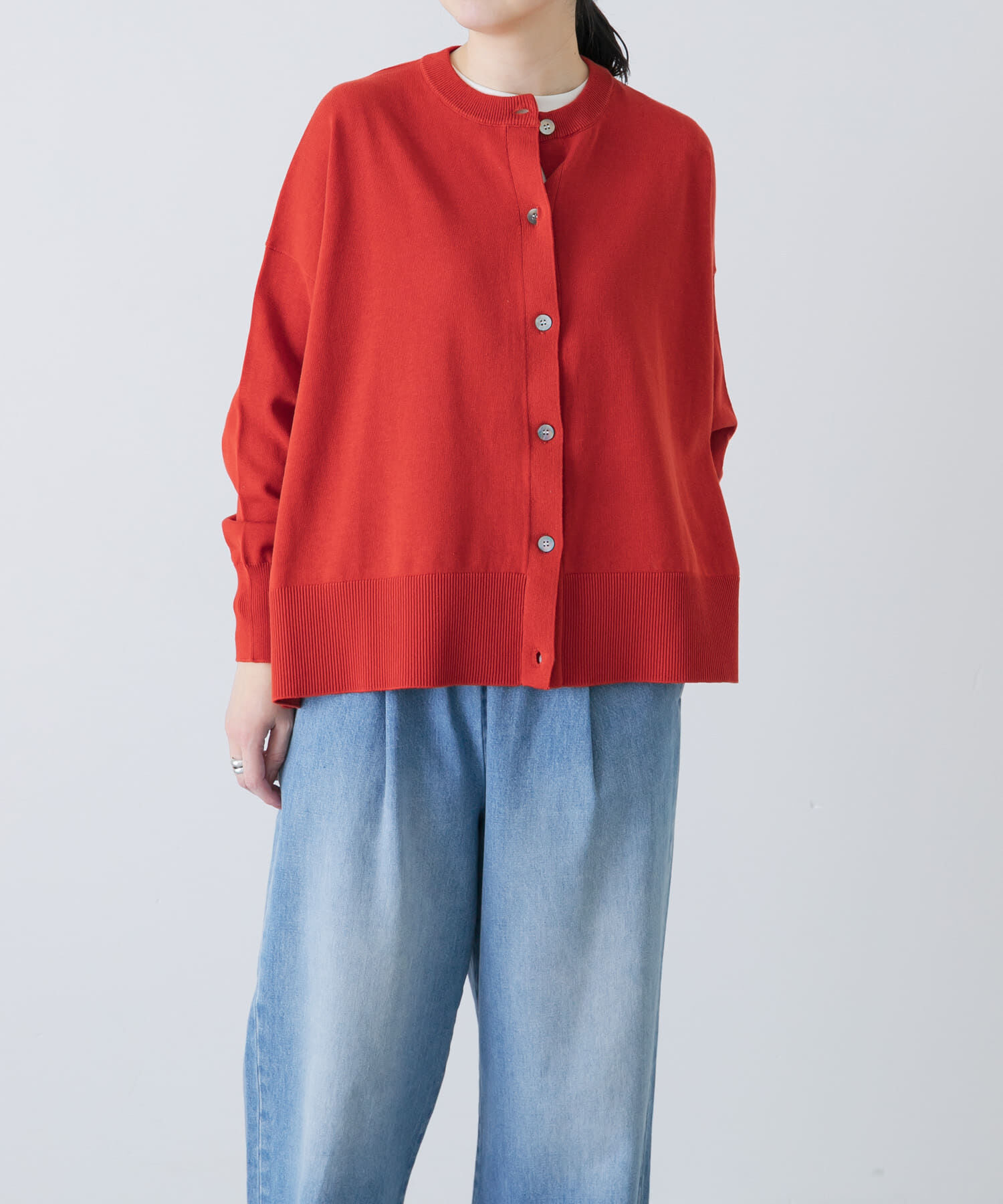 かぐれ「ハイツイストコットンワイドカーディガン」|カーディガン|