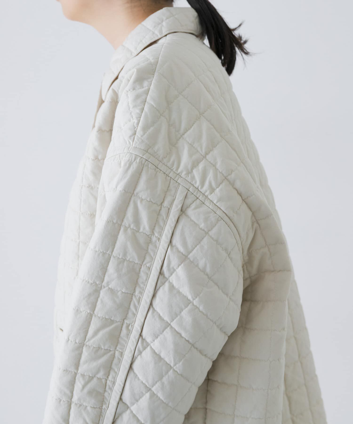 かぐれ「コットンキルトジャケット」|ダウン|