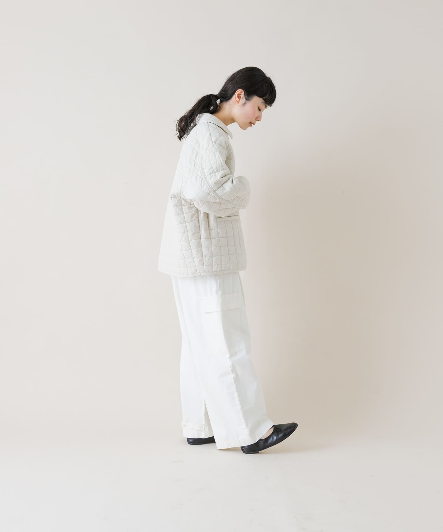 かぐれ「コットンキルトジャケット」|ダウン|