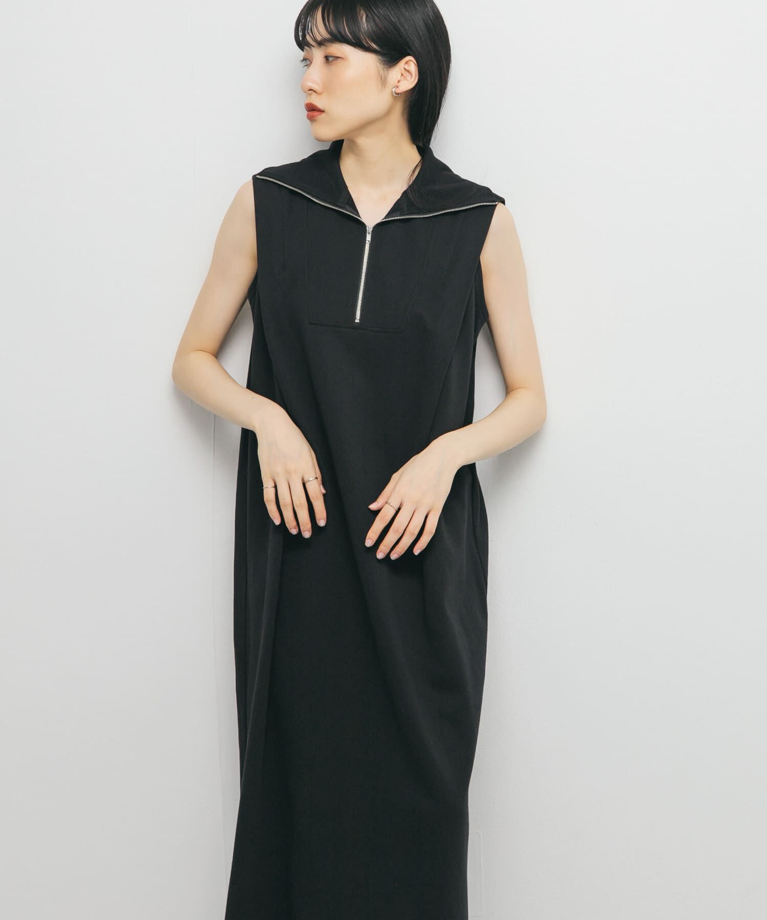  「ハーフZIPカットワンピース」|ワンピース|