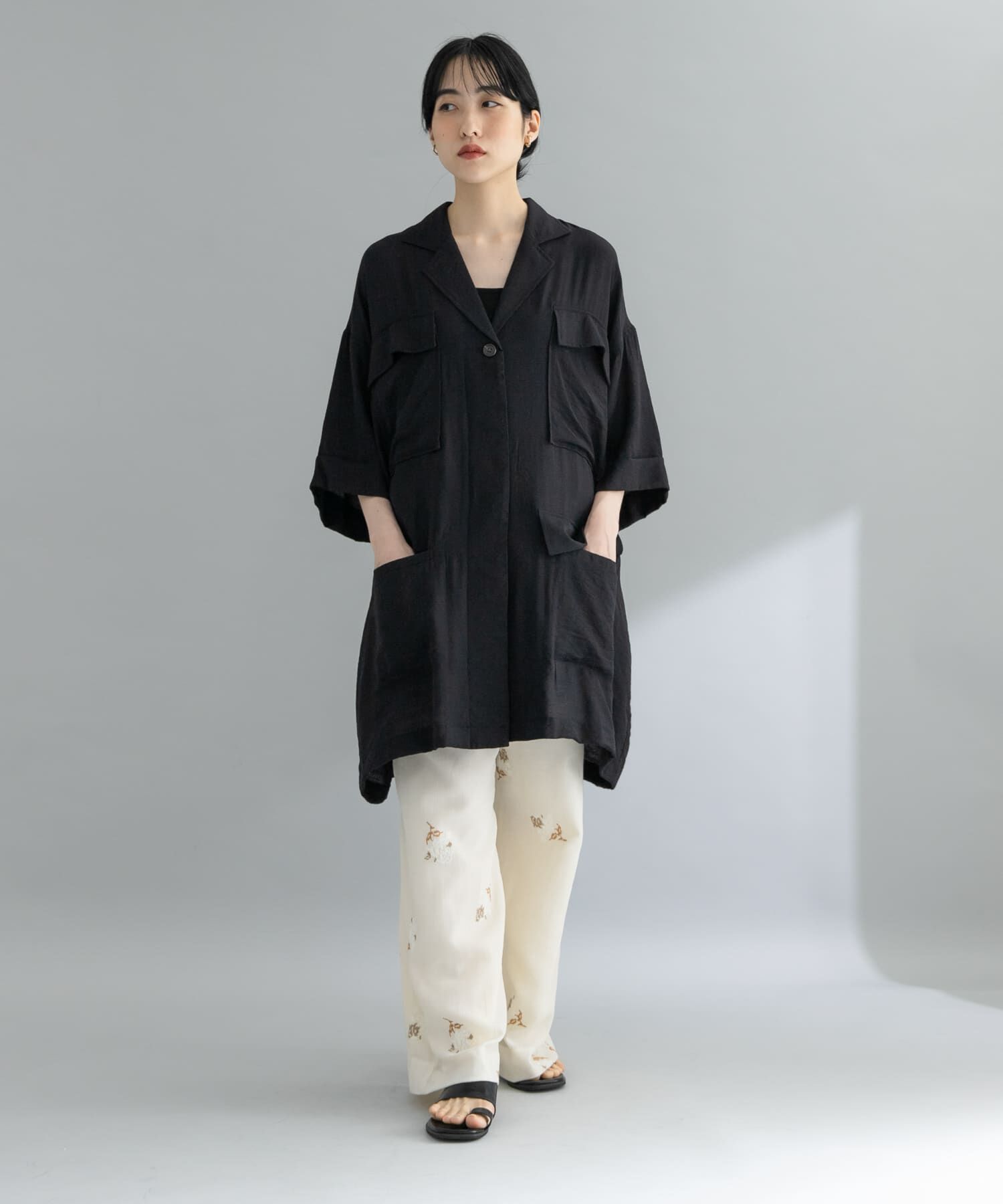  「『WEB限定』バックオープンBIGシャツ」|シャツ・ブラウス|