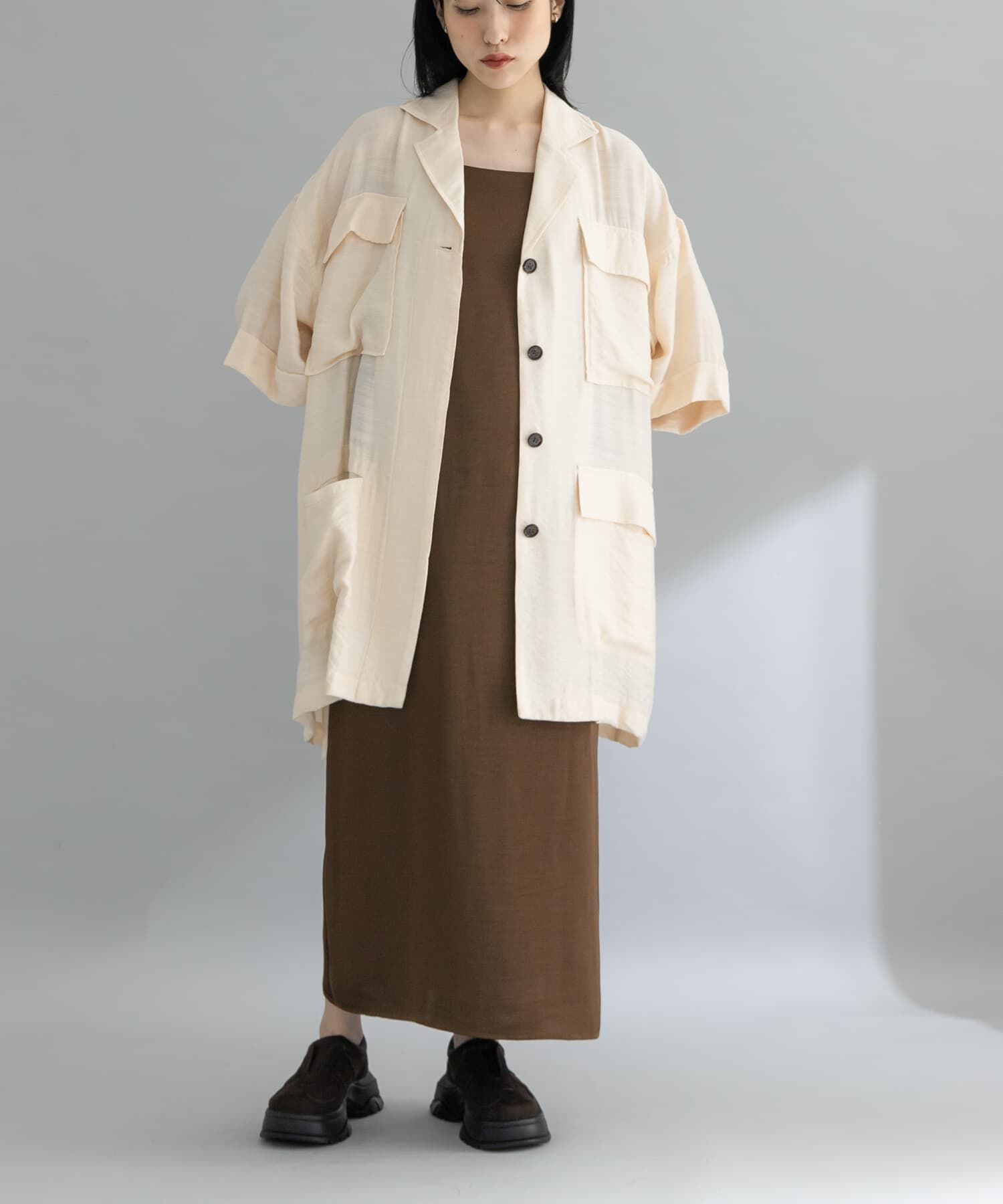  「『WEB限定』バックオープンBIGシャツ」|シャツ・ブラウス|