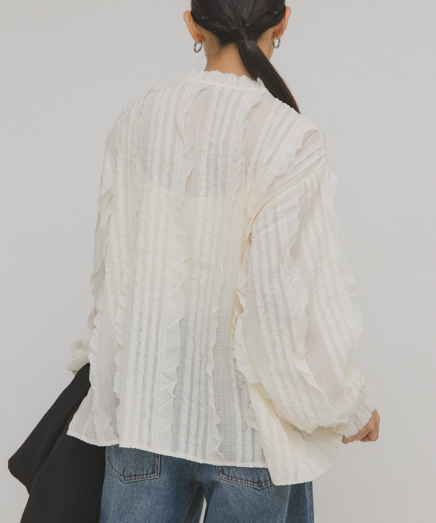  「プチフリルブラウス」|シャツ・ブラウス|