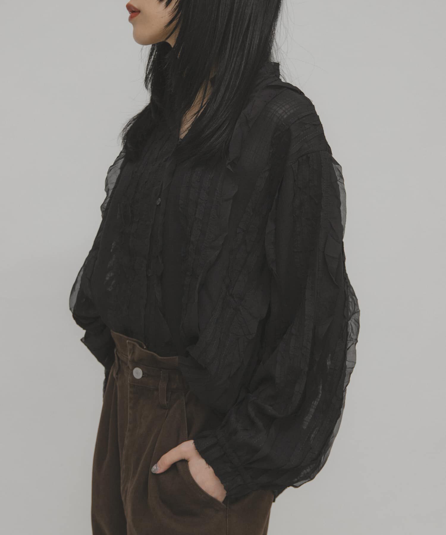  「プチフリルブラウス」|シャツ・ブラウス|