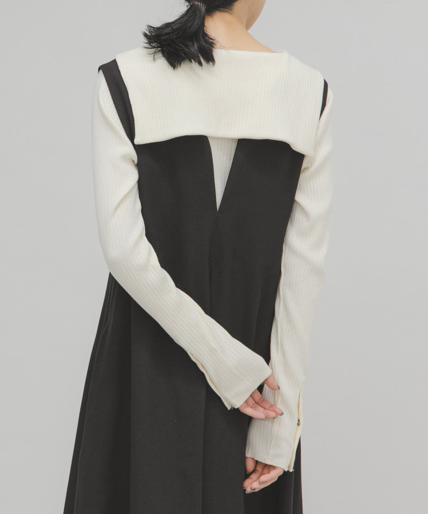  「セーラーカラーリブカットソー」|Tシャツ・カットソー|