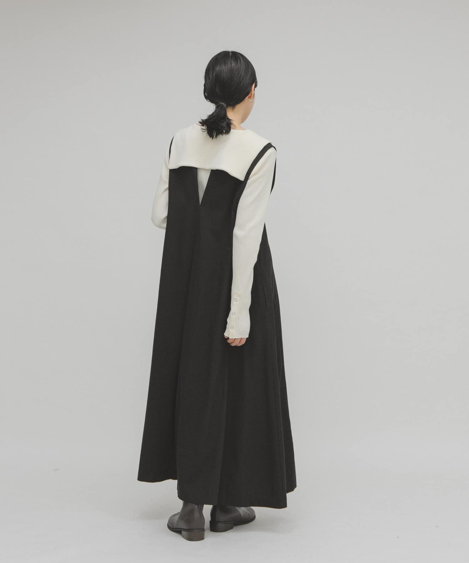  「セーラーカラーリブカットソー」|Tシャツ・カットソー|