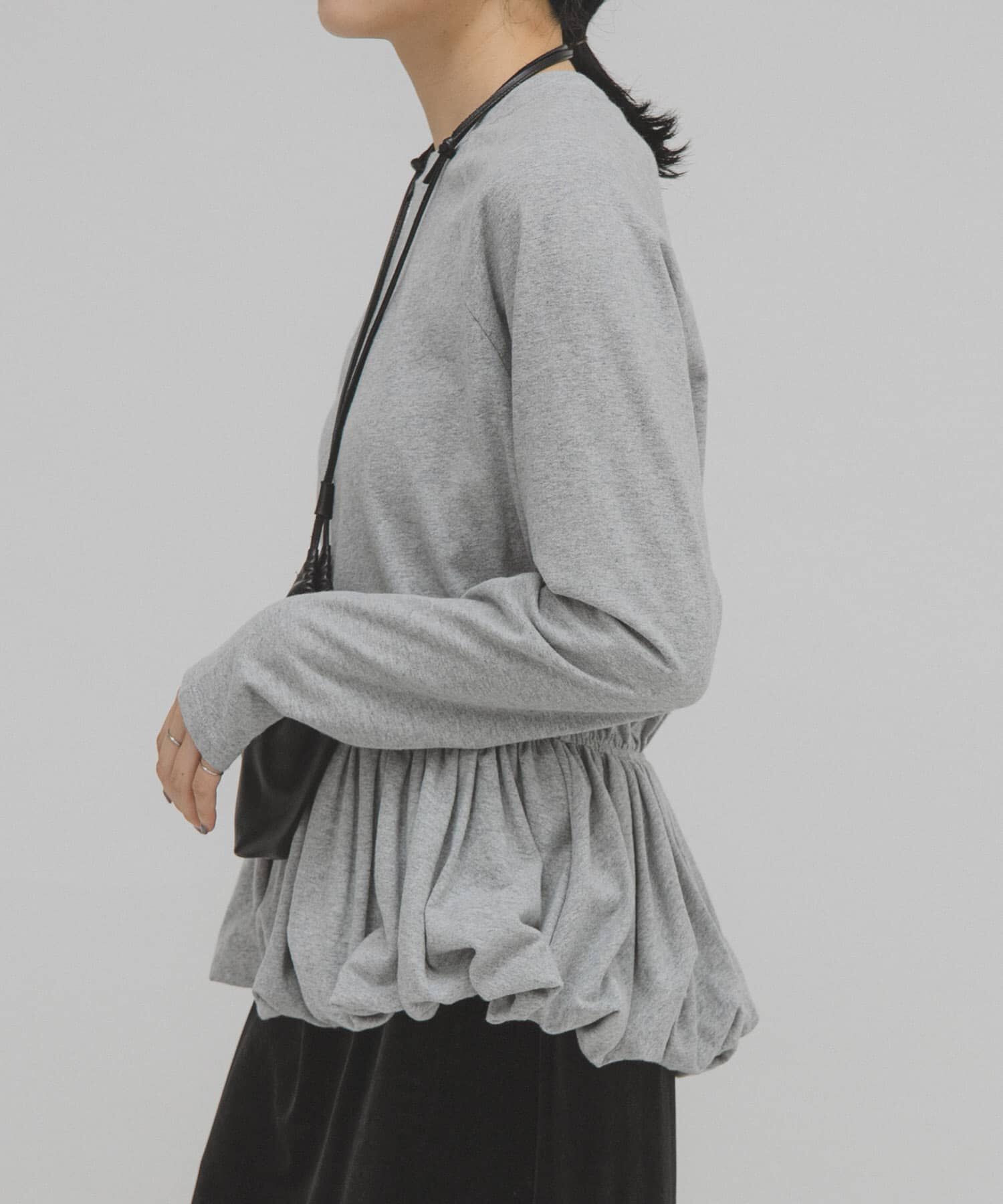  「ピーチスキンバブルヘムトップス」|Tシャツ・カットソー|