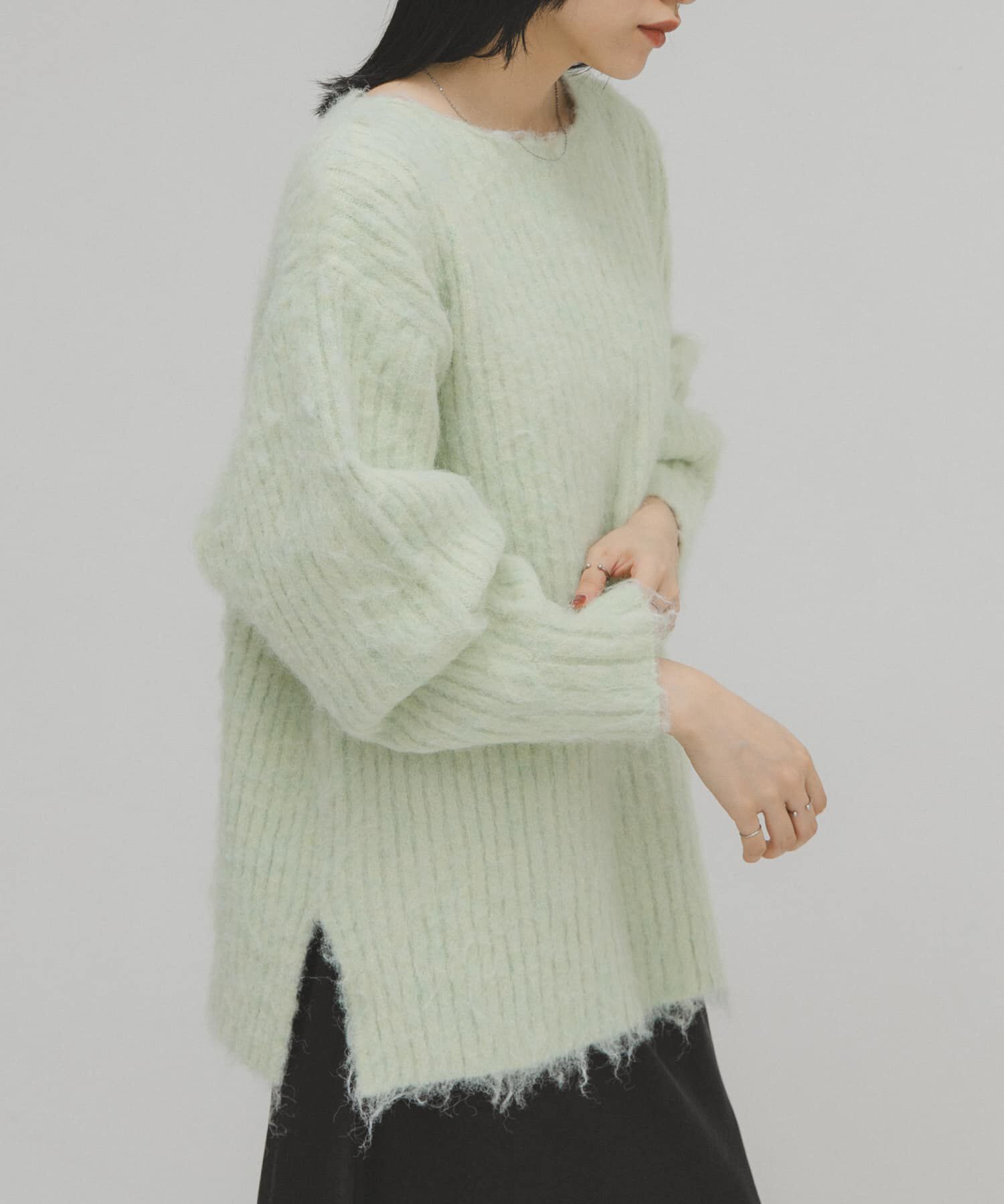  「シャギールーズリブニット」|ニット・セーター|