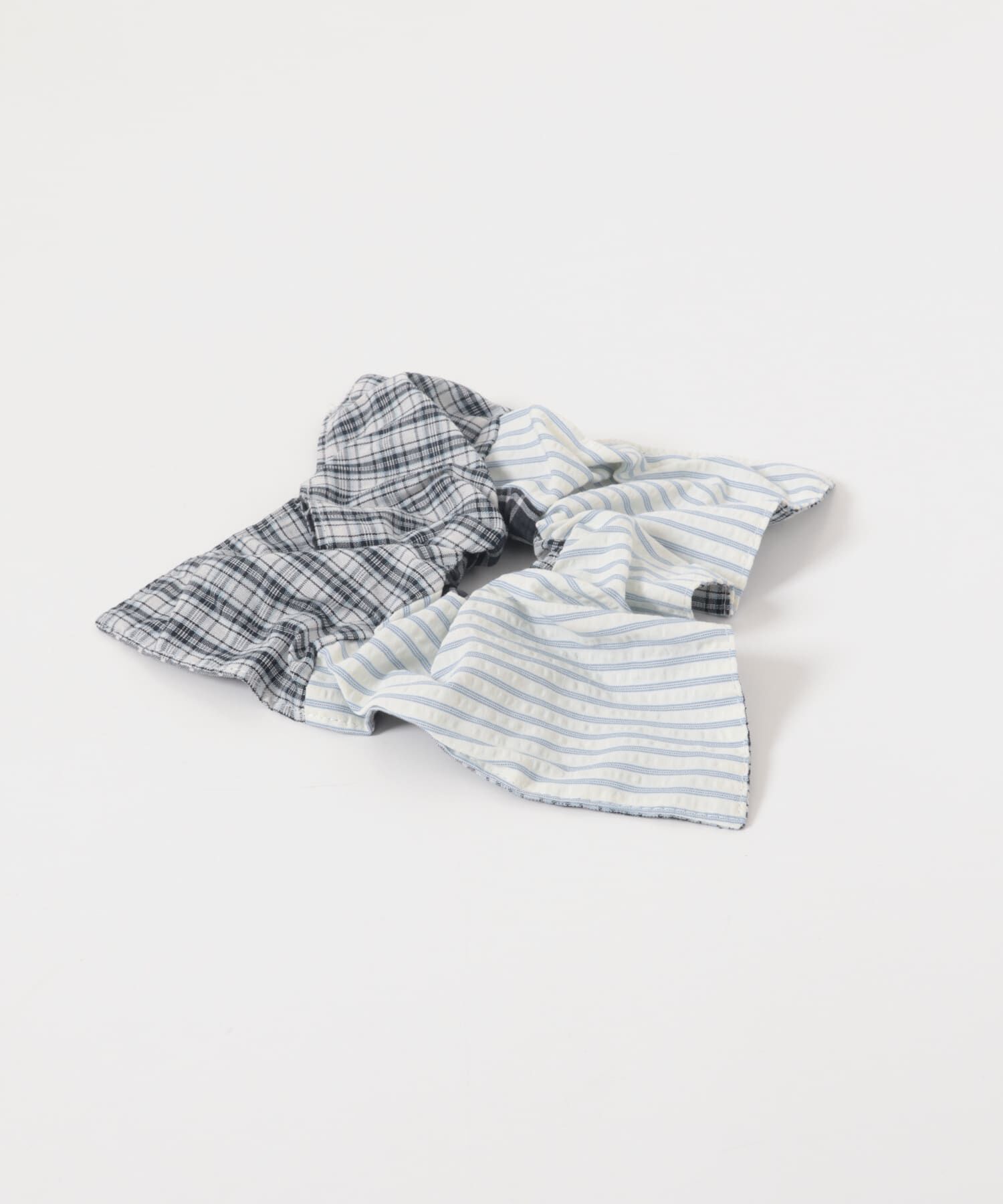  「チェックストライプコンビシュシュ」|ヘアゴム・シュシュ|