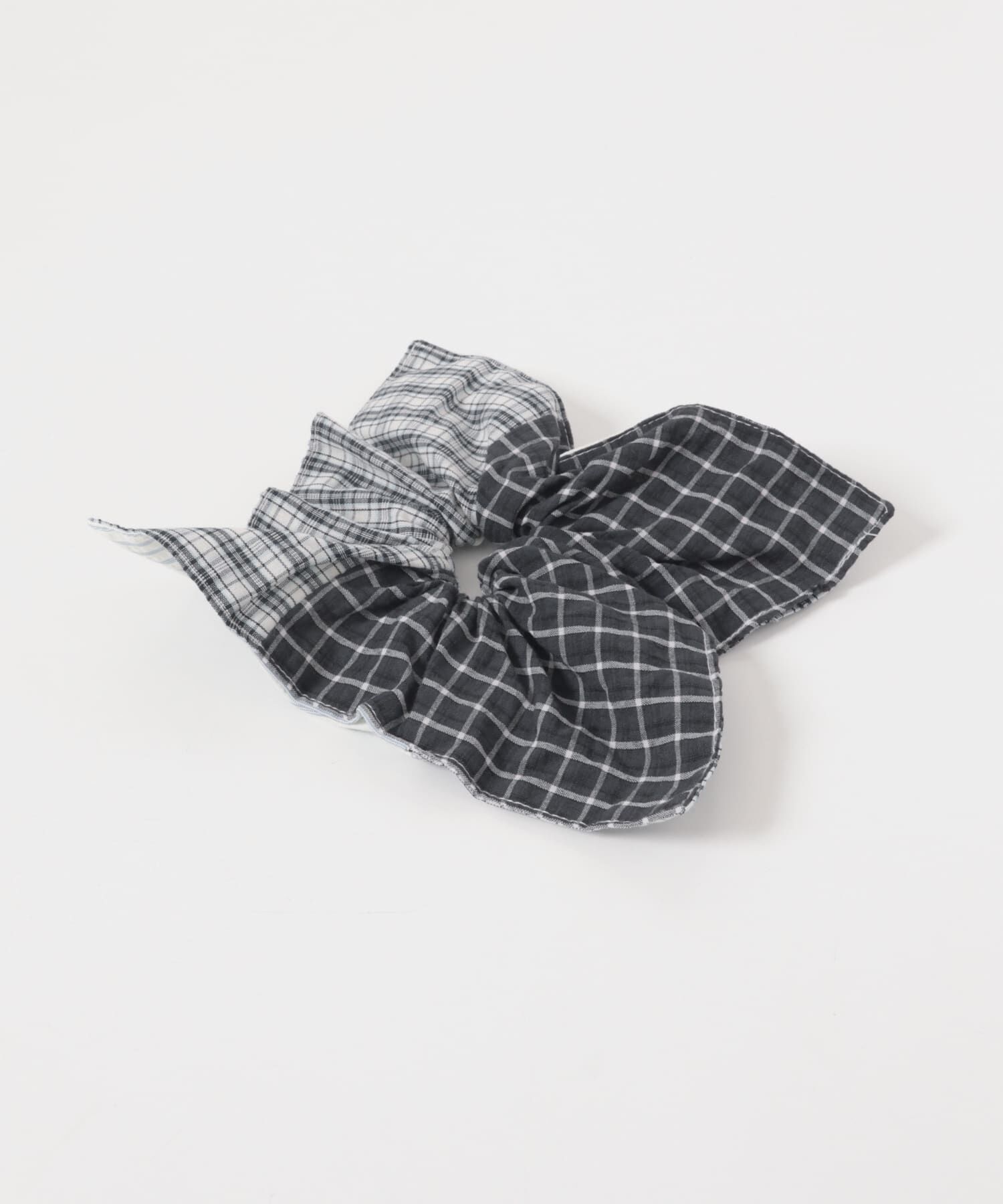  「チェックストライプコンビシュシュ」|ヘアゴム・シュシュ|