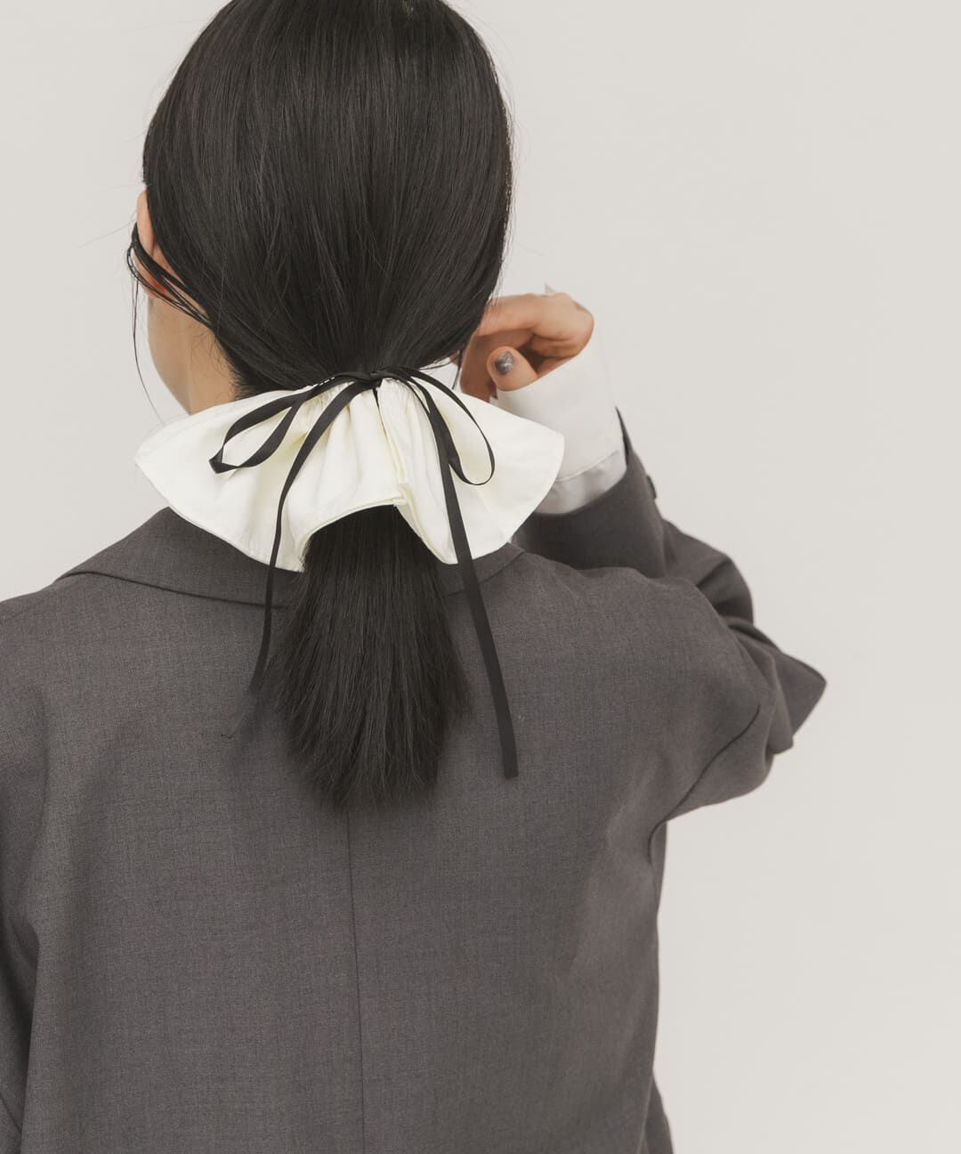  「リボン付きシュシュ」|ヘアゴム・シュシュ|