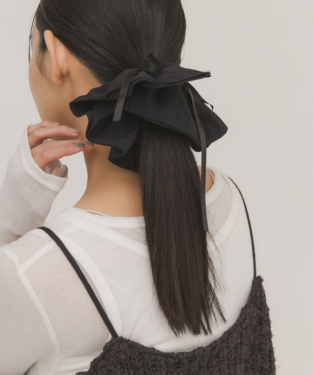  「リボン付きシュシュ」|ヘアゴム・シュシュ|