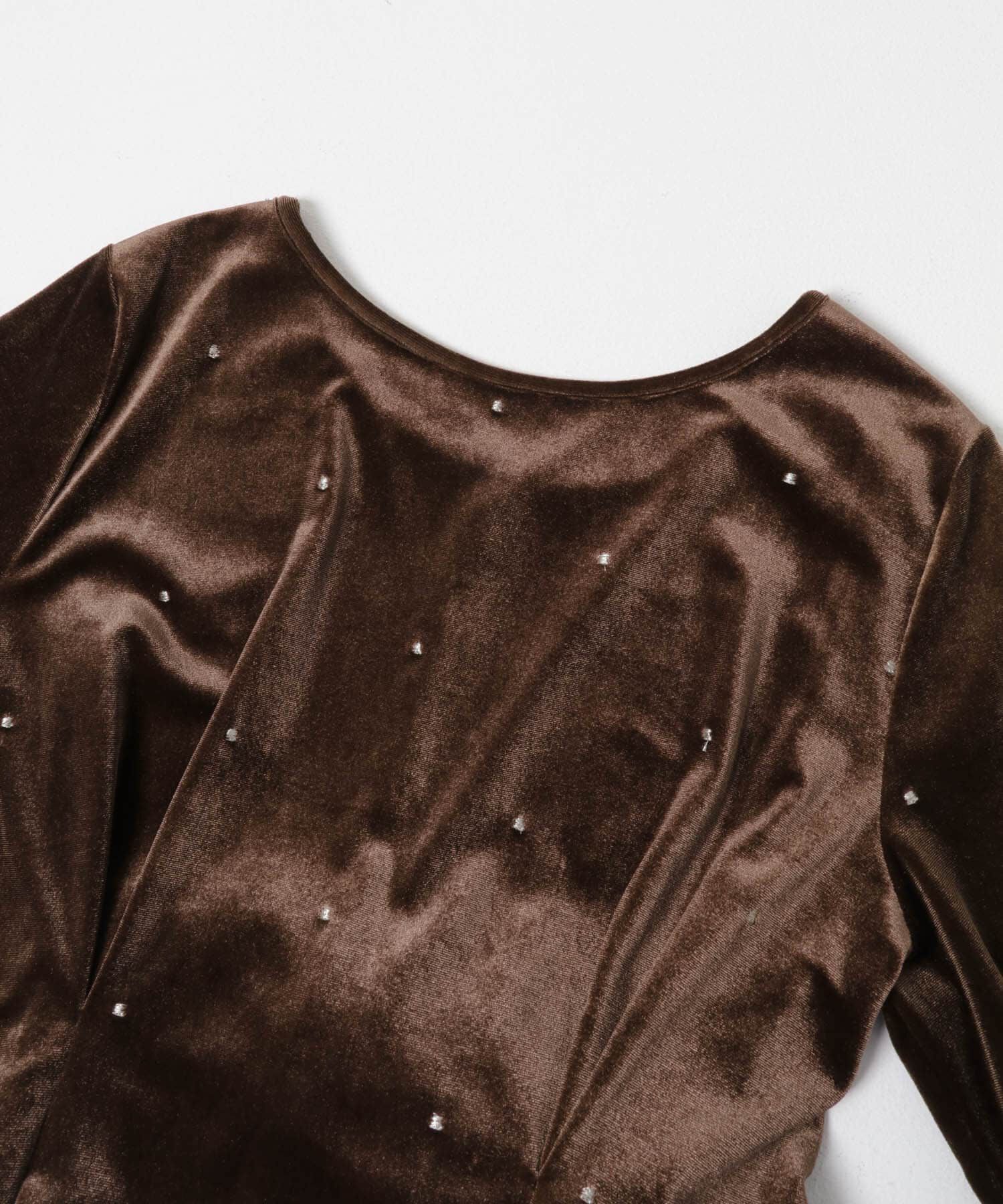 SENSE OF PLACE by URBAN RESEARCH「ドットシシュウベロアワンピース」|ワンピース|