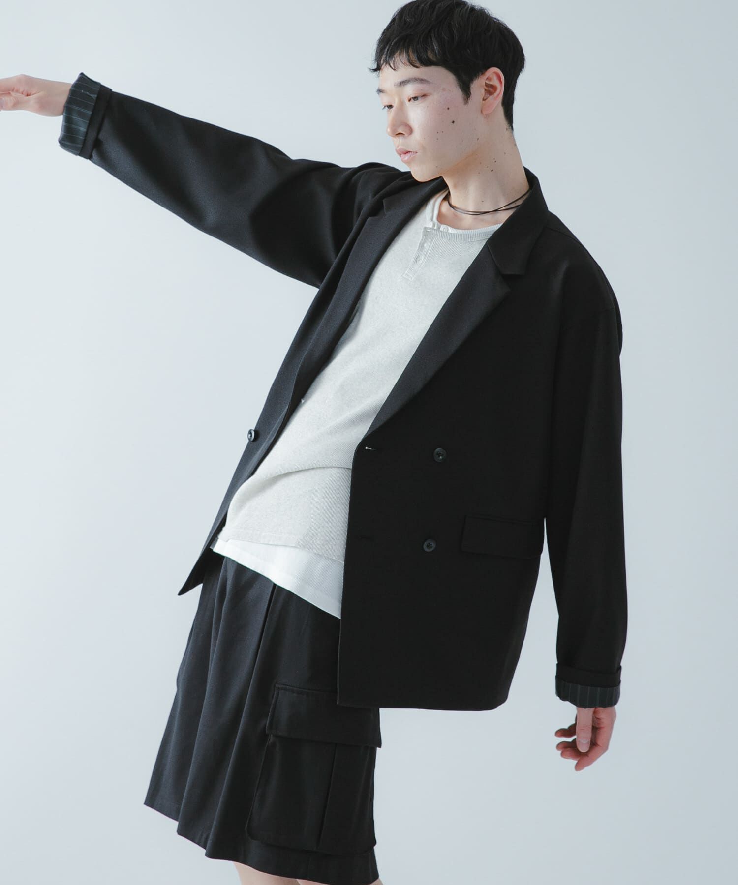 SENSE OF PLACE by URBAN RESEARCH「『撥水/防花粉』SKIN Proofダブルテーラードジャケット」|その他|ブラック