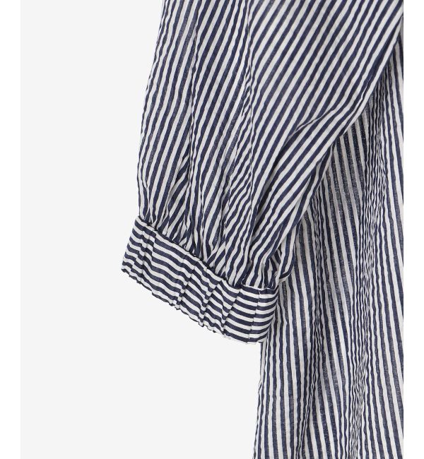 le.coeur blanc「ストライプフリルカラーブラウス」|シャツ・ブラウス|
