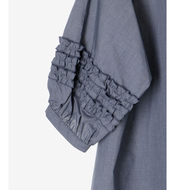 le.coeur blanc「《手洗い可能》フリルスリーブスキッパーブラウス」|シャツ・ブラウス|