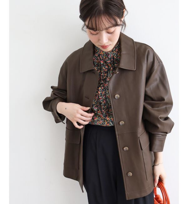  「《手洗い可能》リバティフロントフリルブラウス」|シャツ・ブラウス|