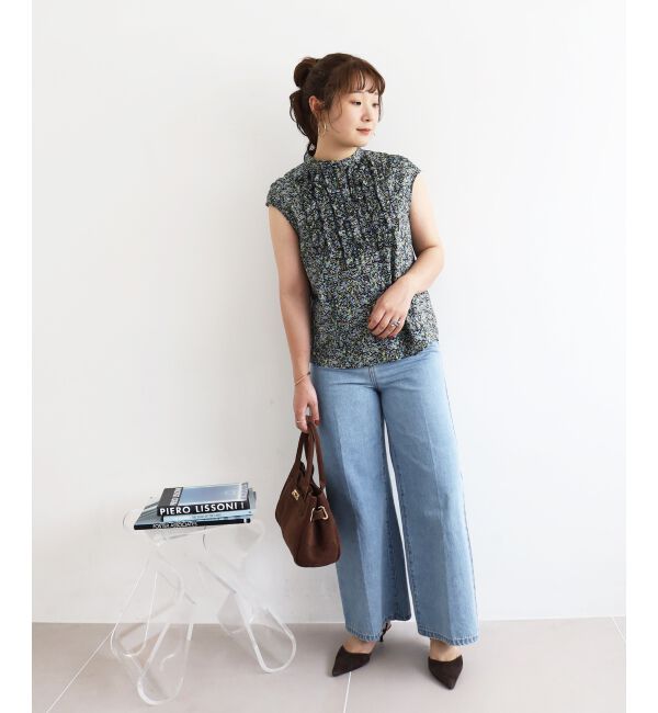  「《手洗い可能》リバティフロントフリルブラウス」|シャツ・ブラウス|