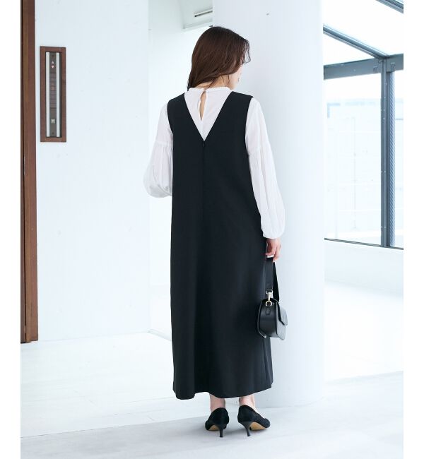  「Vネックジャンパースカート」|ジャンパースカート|