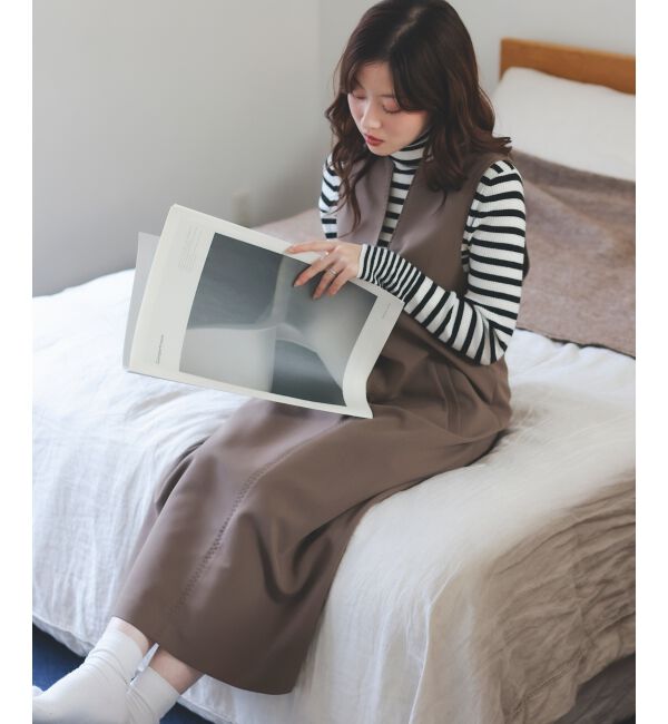  「Vネックジャンパースカート」|ジャンパースカート|