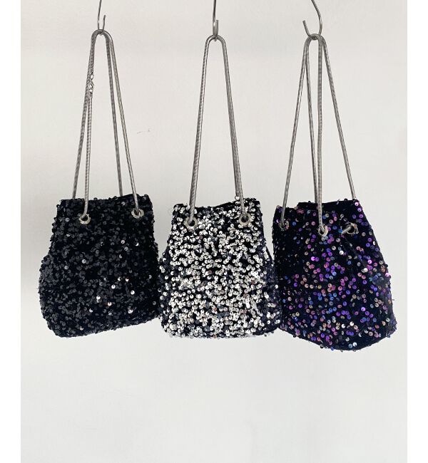 MAJESTICLEGON「スパンコール2wayバッグ」|ショルダー・メッセンジャー|ブラック柄