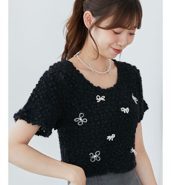 MAJESTICLEGON「アソートビジューシャーリングT」|Tシャツ・カットソー|