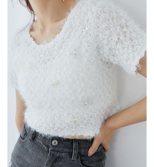 MAJESTICLEGON「アソートビジューシャーリングT」|Tシャツ・カットソー|