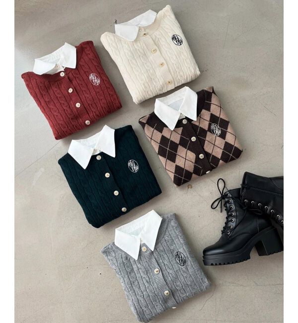 MAJESTICLEGON「シャツドッキングニット」|ニット・セーター|