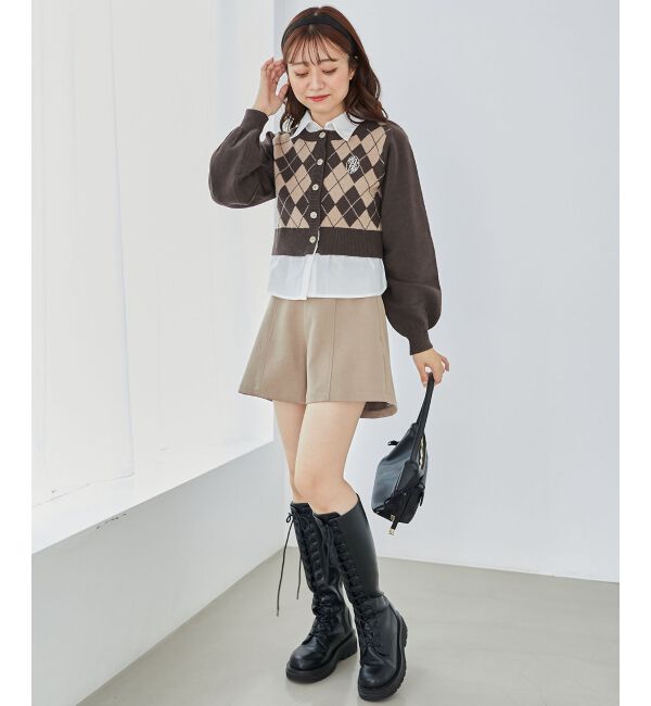 MAJESTICLEGON「シャツドッキングニット」|ニット・セーター|