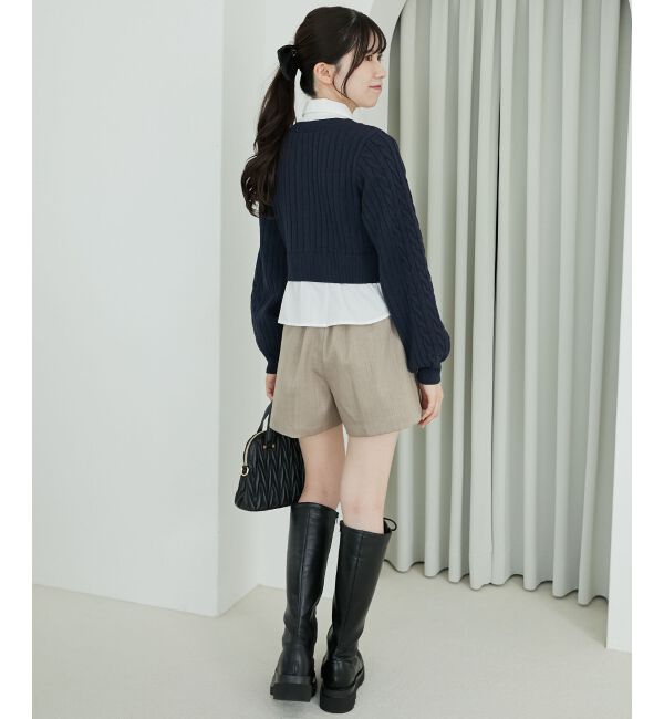 MAJESTICLEGON「シャツドッキングニット」|ニット・セーター|