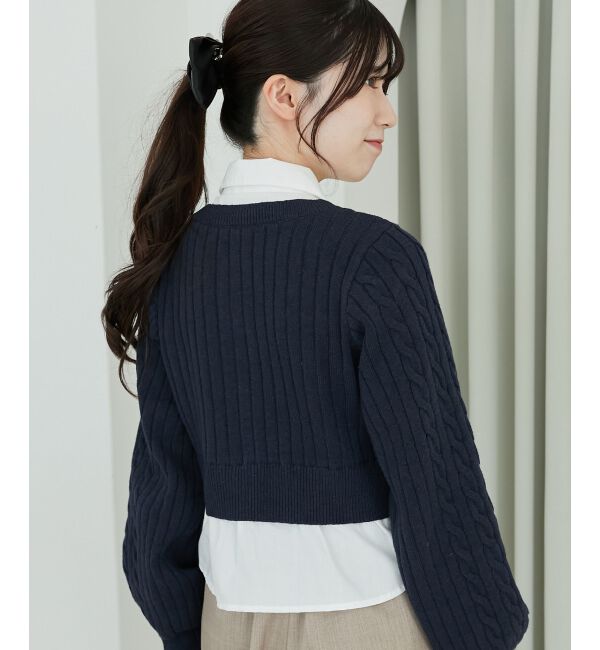 MAJESTICLEGON「シャツドッキングニット」|ニット・セーター|