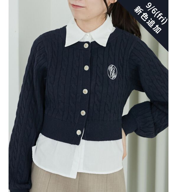 MAJESTICLEGON「シャツドッキングニット」|ニット・セーター|ネイビー