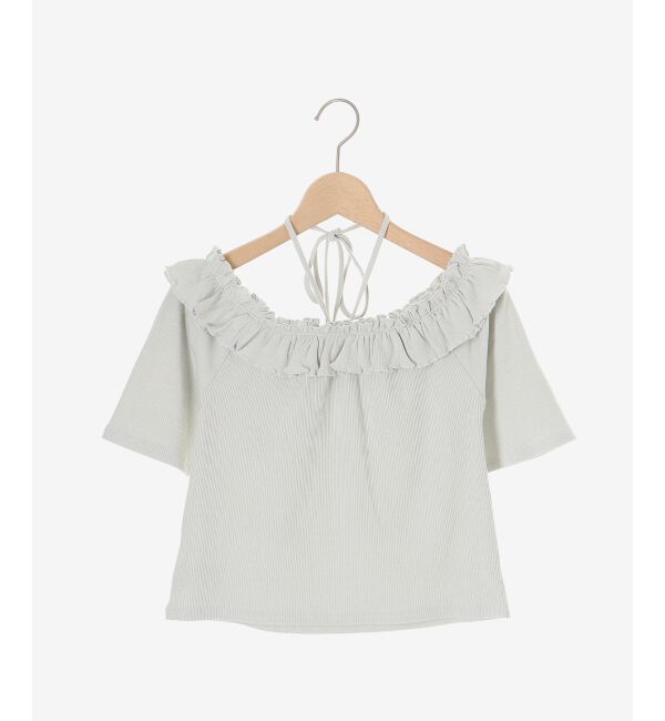  「マルチwayチョーカーフリルトップス」|Tシャツ・カットソー|
