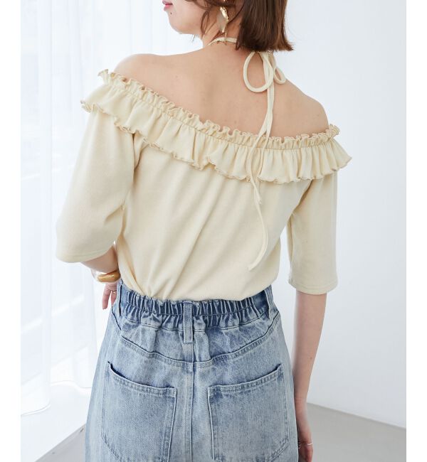  「マルチwayチョーカーフリルトップス」|Tシャツ・カットソー|