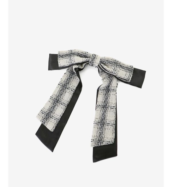  「リボンブローチセットツイードワンピ」|ワンピース|