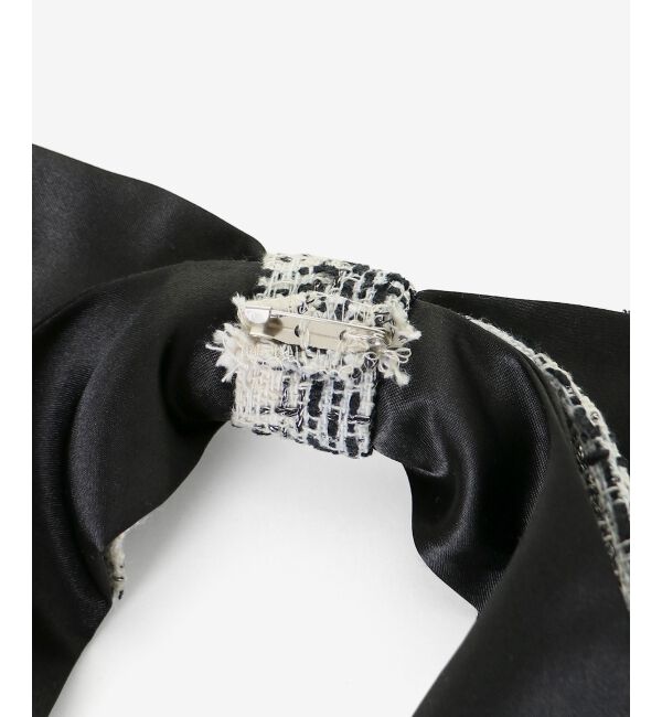  「リボンブローチセットツイードワンピ」|ワンピース|