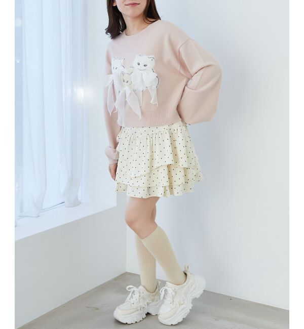  「オメカシにゃんずリボンニット」|ニット・セーター|