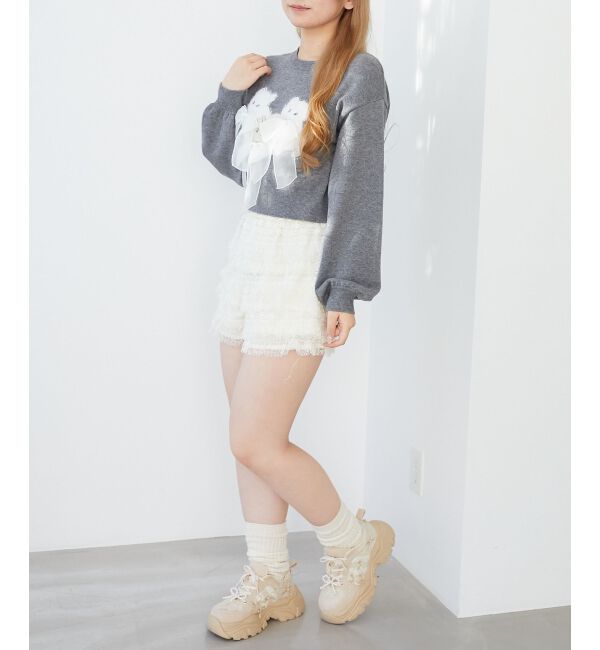  「オメカシにゃんずリボンニット」|ニット・セーター|