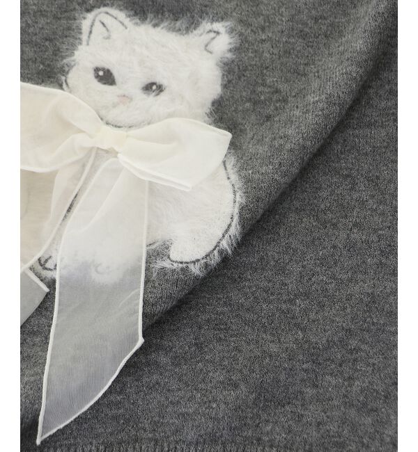  「オメカシにゃんずリボンニット」|ニット・セーター|