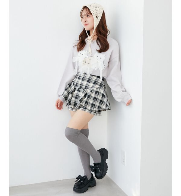  「オメカシにゃんずリボンニット」|ニット・セーター|