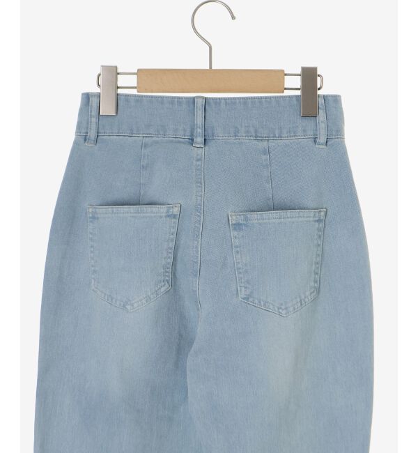  「パール&times;レーススリットデニム」|デニム|