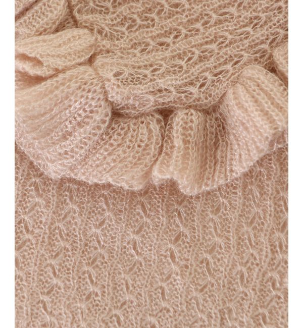  「キャミセットビッグカラーフリルカーデ」|カーディガン|