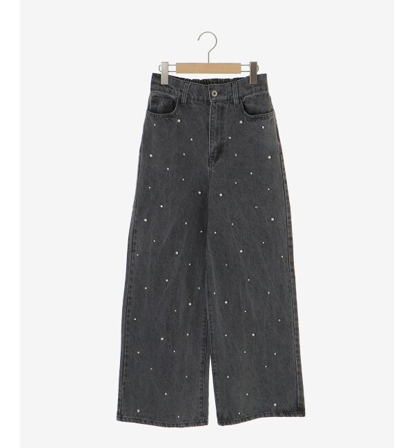  「リボンブローチセットキラキラデニム」|デニム|