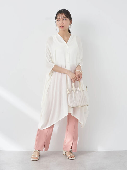 earth music&ecology「レーヨンビッグシャツチュニック」|チュニック|