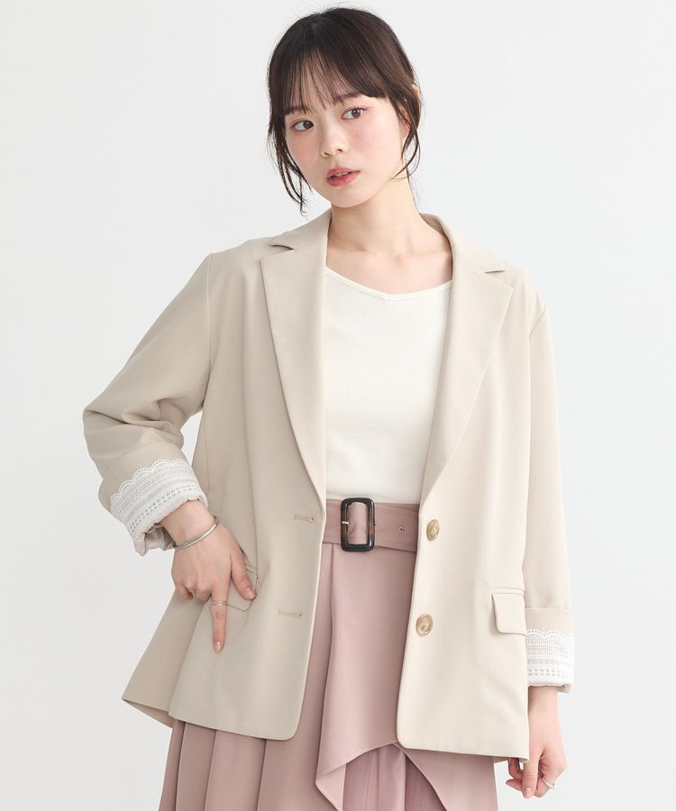 earth music&ecology「シングルテーラードジャケット」|テーラードジャケット|Beige