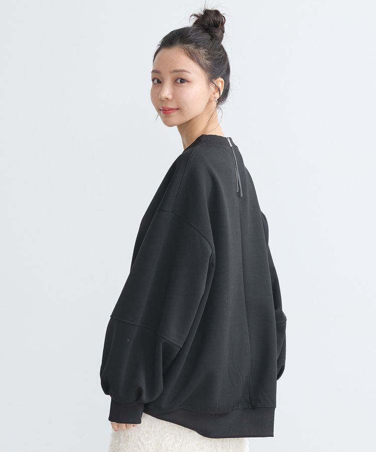 earth music&ecology「ダンボールニットバックZIPチュニック」|チュニック|Black